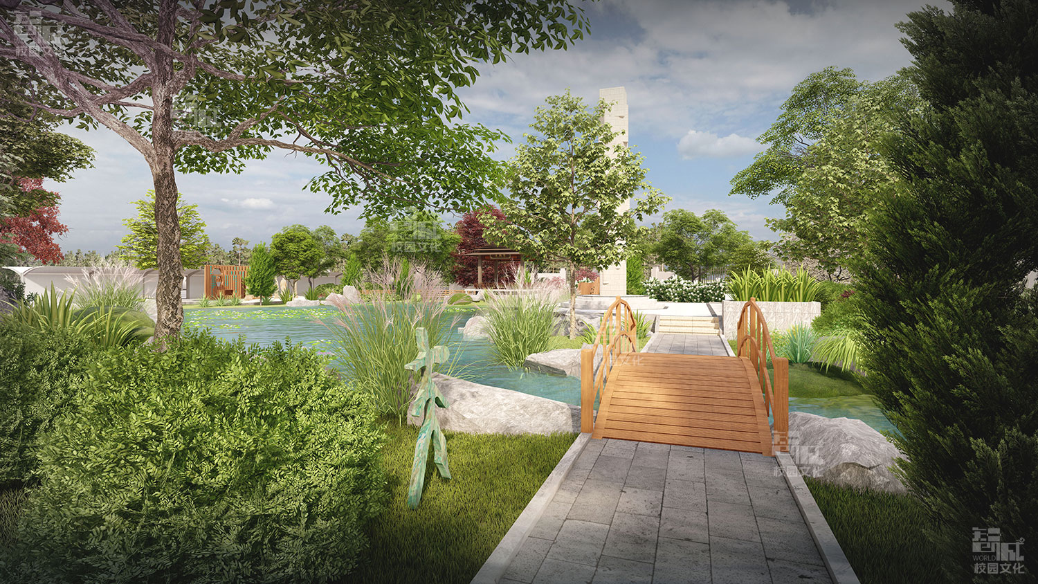 甘肃张掖中学中华文明园建设设计效果图 甘肃张掖中学中华文明园建设设计效果图