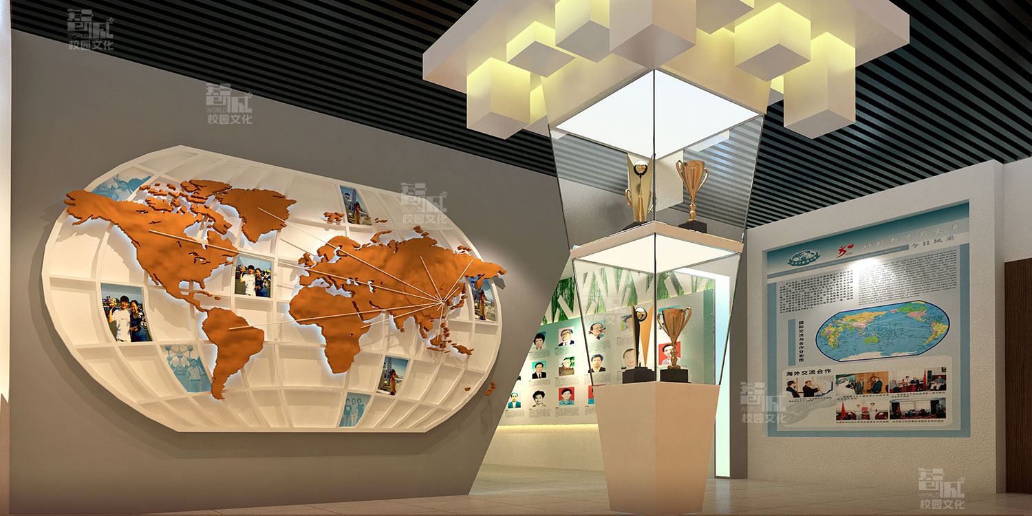 山东潍坊中学校史博物馆建设设计效果图