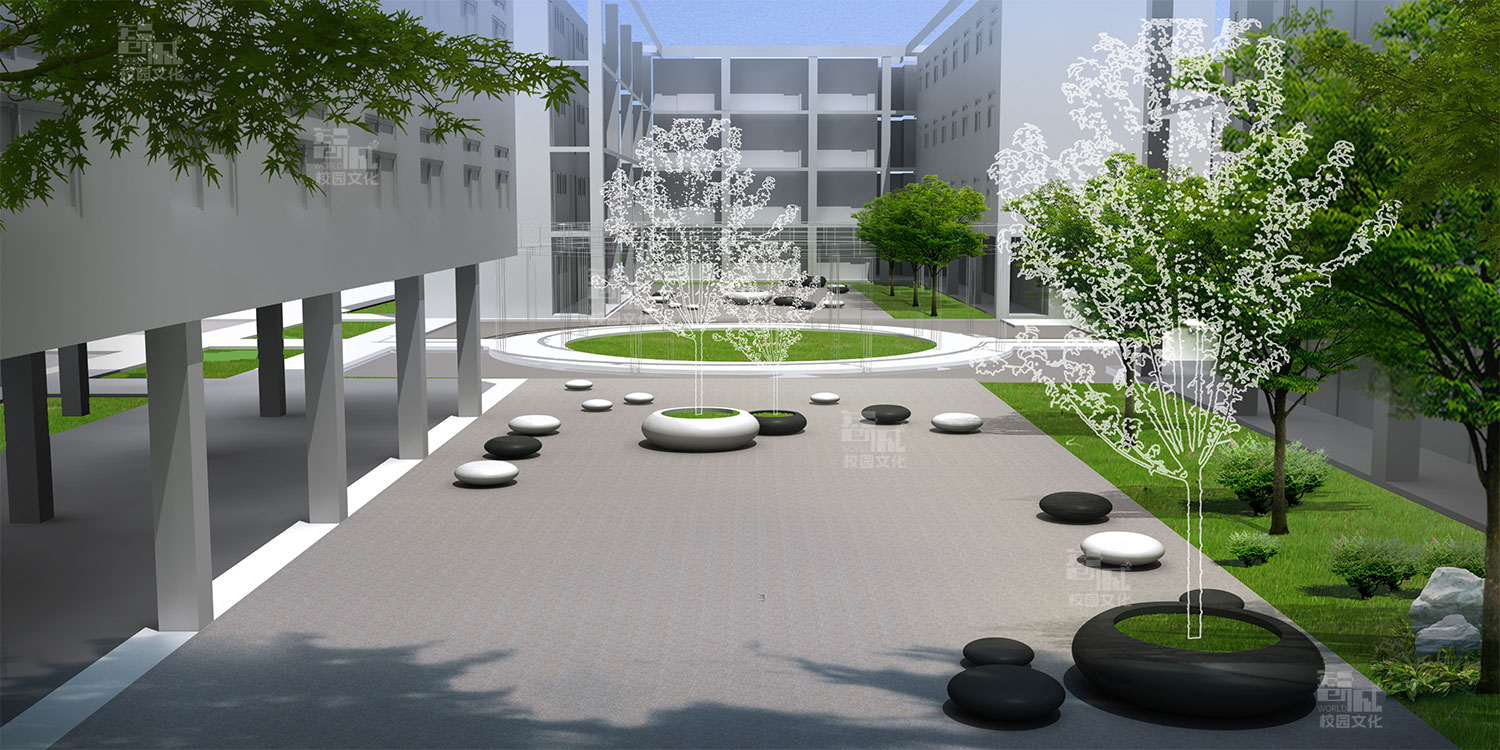 贵州江口中学校园文化建设设计效果图