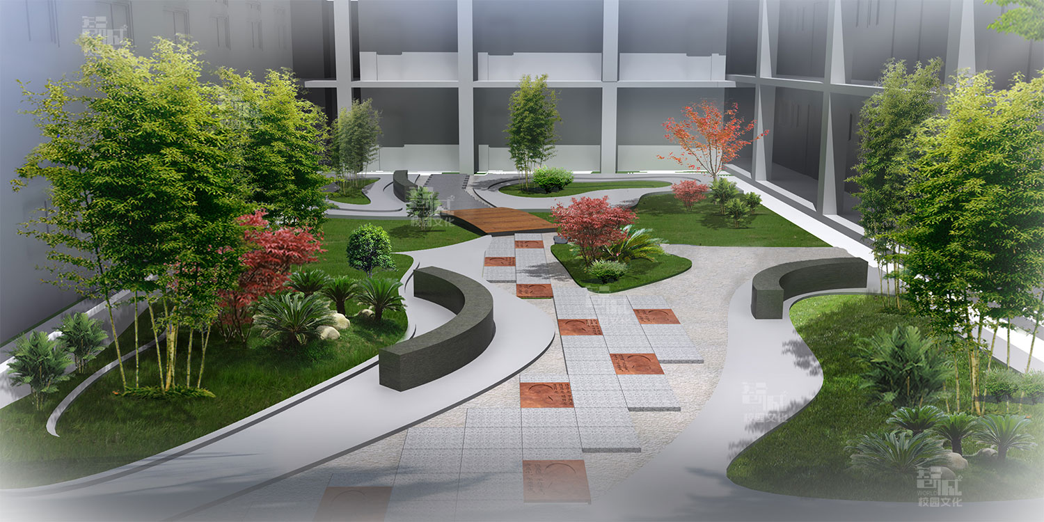 贵州江口中学校园文化建设设计效果图